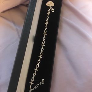 “Things Remembered” Silver Crystal Link Bracelet